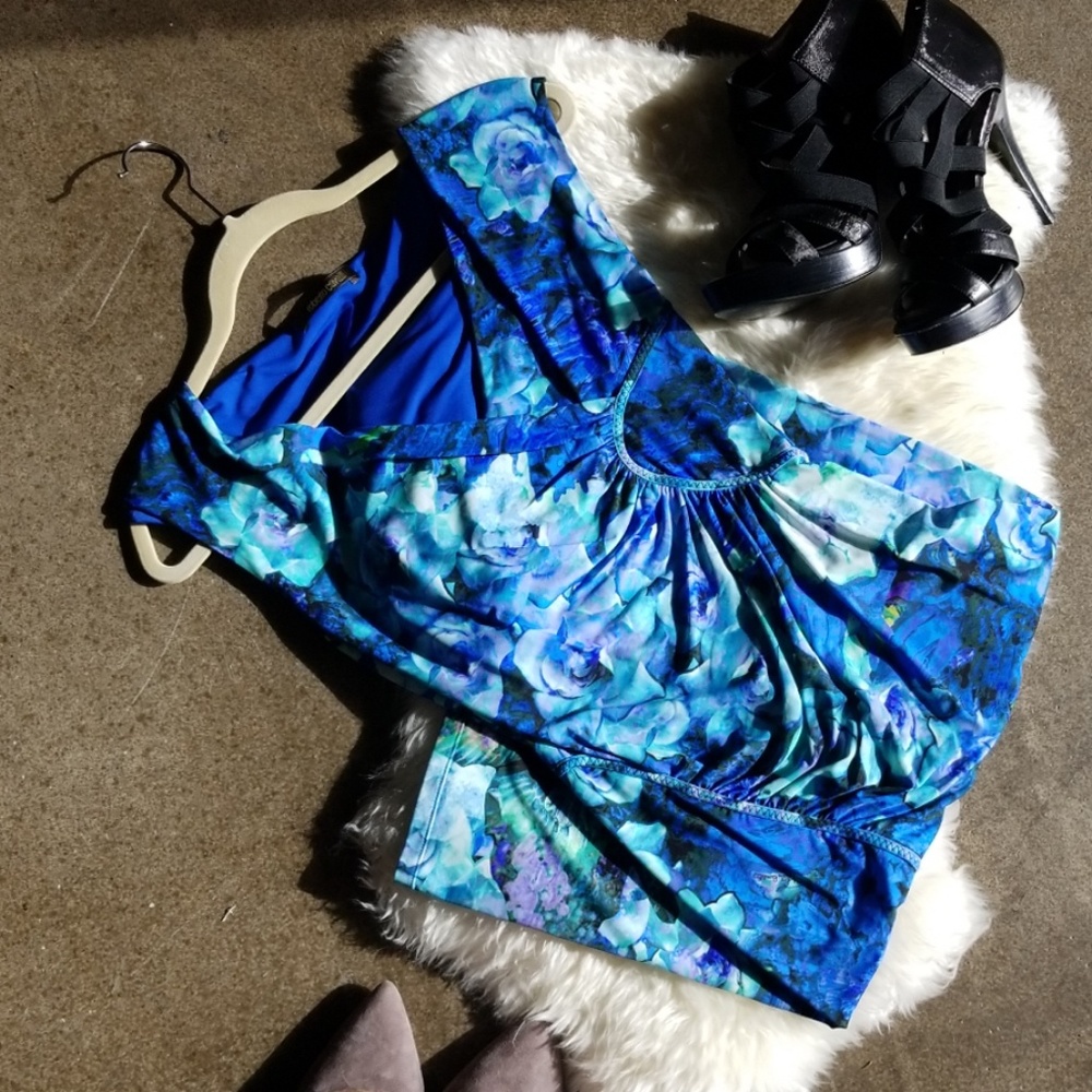 ROBERTO CAVALLI V-NECK SLEEVELESS PRINTED DRESS
